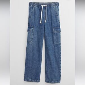 GAP High Rise Wide-Leg Cargo Pull-On Jeans XS